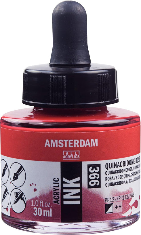 Amsterdam Acrylic Ink Bottle 30 ml Quinacridone Rose 366 (17203660)...