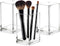 Cerpourt 3 Pack Clear Acrylic Makeup Brush Holder,Acrylic Cosmetic Brushes Storage Organizer,Pencil Pen Holder Cup for Desk,Modern Design Desk Acc...