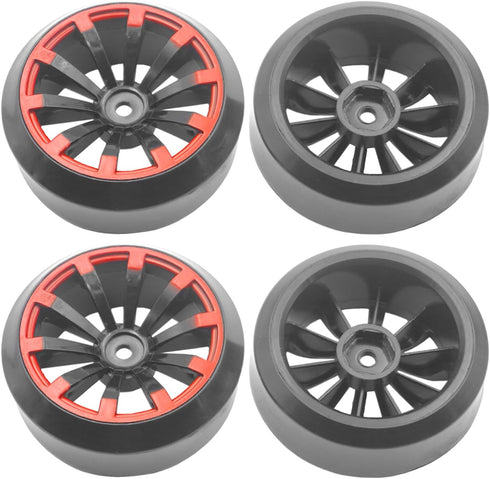 4Pack Vgoohobby RC Drift Wheels and Tires Set,RC Hard Tyres & Wheel Rims 12mm Hex Compatible with Traxxas HSP Tamiya Kyosho 1/10 Model On-Road Dri...