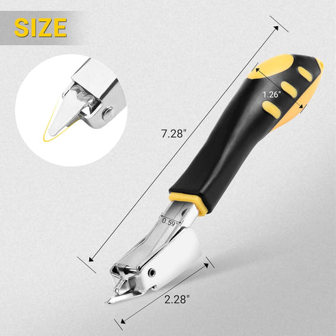 Upholstery and Construction Heavy Duty Staple Remover Tack Lifter Office Claw Tools Yellow...