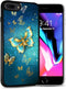 for iPhone 8, iPhone 7, iPhone SE 2 (2020), Durable Protective Soft Back Case Phone Cover, HOT12154 Blue Butterfly...