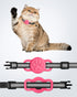 Joytale 2 Pack Cat Collar Airtag Holder,Elastic Silicone Air Tag Holder for Puppy Dogs Cats Kitten, Light and Durable Apple Airtag Holder with Sli...