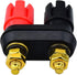 onelinkmore 2-Way Banana Plug Jack Socket Binding Post Video Speaker Terminal Connectors Dual Insulated Terminal Binding Post 4mm Banana Plug Fema...