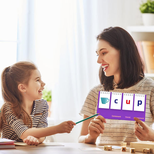 CVC CVVC Word Builder, CVC Word Games, Phonics Games Flash Cards for Preschool Kindergarten Classroom Montessori Special Education Phonics Manipul...