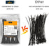 ALBO Black Zip Ties Assorted Sizes 400 Pack Plastic Cable Ties 6+8+10+12 inch Wire Tie UV Resistant Nylon Tie Wraps Assorted Sizes...