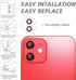 CloudValley ?2 Pack for iphone 12/12 Mini / 11 Camera Lens Protector, Ultra-HD Tempered Glass Cover, Aluminum Alloy Screen Cover, Red, with Cleani...