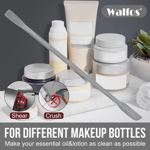 Walfos Silicone Spatula Set (7pcs) - 600? Heat Resistant Silicone Scraper Spatulas with Stainless Steel Core, Non Stick Flexible Rubber Spatula fo...