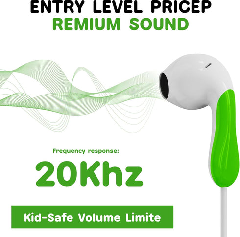 QearFun Dinosaur Style Earbuds for Kids in-Ear Headphones,Wired Heavy Bass Headphones,Earphone with Microphone Noise Isolating,Gifts for School Gi...