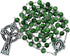 CB Catholic St Patrick Green Glass Marble Bead Rosary Gift Set...