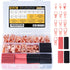 TKDMR 260Pcs Copper Wire Lugs AWG2 4 6 8 10 12 with Heat Shrink Set, 120Pcs Battery Cable Lugs Battery Cable Ends Ring Terminals Connectors with 1...