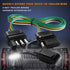 Trailer Wire Extension 4-Way 4 Pin Plug, 4 Wire 4-Flat Connector with Male & Female Plug 18 AWG 59 inch Hitch Light Trailer Wiring Harness Extende...