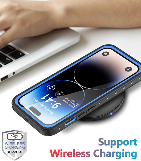 Design for iPhone 14 Pro Max Waterproof Case, Shockproof Dustproof Phone Case for iPhone 14 Pro Max with Screen Protector, Full Body Protective Co...