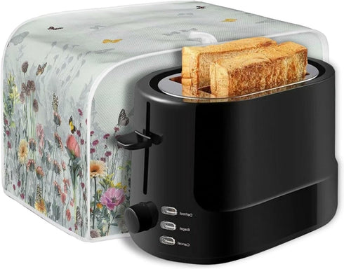 Toaster Dust Cover 2 Slice, Microwave Toaster Oven Grill Cover Stain Resistant Dustproof Kitchen Small Appliance Cover with Top Handle for Kitchen...