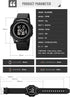 Ultra-Thin Minimalist Sports Waterproof Digital Watches Men with Wide-Angle Display Rubber Strap Wrist Watch for Men Black...
