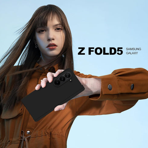 Migexxkj for Samsung Galaxy Z Fold 5 Case with Hinge Protection,Full Body Protective Cover Hard PC Ultra Slim Anti-Scratch Shockproof Lightweight ...