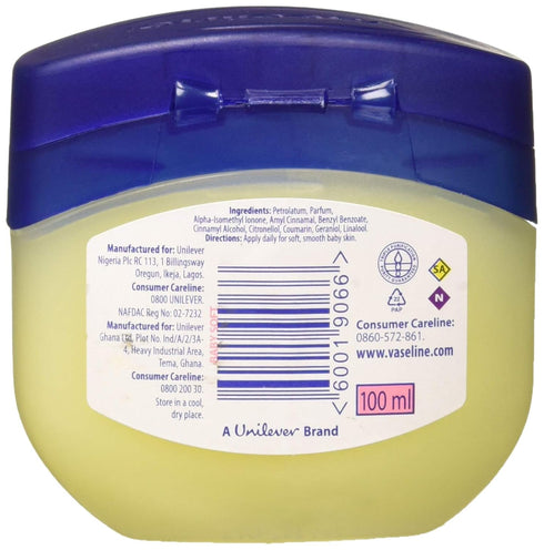 Vaseline Gentle Protective Petroleum Jelly Baby 3.4 Oz / 100 ML (Pack of 4)...