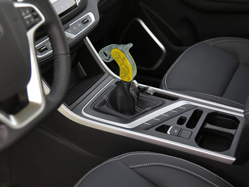 Abfer Car Shifter Knob Manual Handle Shift Knobs Auto Gear Stick Shifting Lever Replace Fit for Most Vehicles, Yellow...