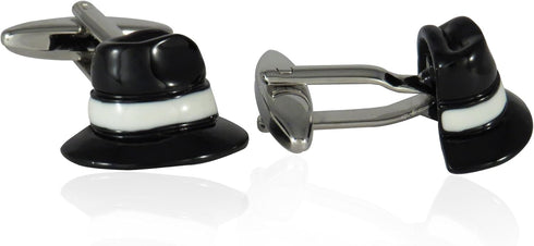 Fedora Hat Cufflinks with Presentation Box...