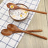Wooden Spoons, 6 Pieces 9 Inch Wood Soup Spoons for Eating Mixing Stirring, Long Handle Spoon with Japanese Style Kitchen Utensil, ADLORYEA Eco Fr...