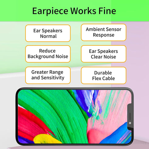 Earpiece Speaker Replacement for iPhone Xs MAX Repair XSMAX Earspeaker Front Ear Piece with Ambient Light Sensor Fix Proximity Sensor Flex Cable A...