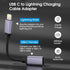 TechMatte USB C to Lightning Cable Adapter, 4 inch 27W PD Fast Charging Compatible with iPhone/iPad/iPod/AirPods, 1 Pack...