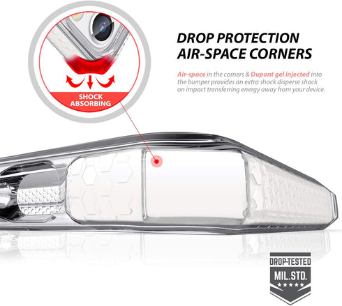 ZUSLAB Compatible with iPhone 12 Pro Max Case 2020 Transparent Shockproof Protective Clear Bumper Cover - Clear & White...