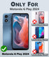 for Moto G Play 2024 Case with 2 Pack Screen Protector,Military Grade Shockproof, Heavy Duty Robust Bumper Cover with Kickstand for Motorola G Pla...