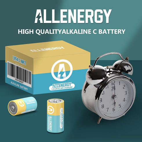 C Batteries 4 Pack Alkaline 1.5V LR14 Batteries C Size...