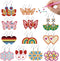 BEUNITONE 12 Pairs Butterfly Diamond Painting Earrings Love Heart DIY Earring Making Kit Star Diamond Art Earrings Jewelry Making Kit for Adults W...