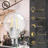 E ENERGETIC LIGHTING Dimmable LED Edison Light Bulb, G25 (G80) Globe Bulb, 60W Equivalent, 4000K Cool White, Christmas Light, E26 Standard Base, U...