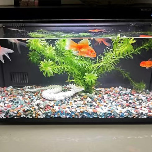 Chinese Dragon Fish Tank Decor Exotic Environments Aquarium Ornament Resin Oriental Loong for Micro Landscape Aquarium Decoration (White)...