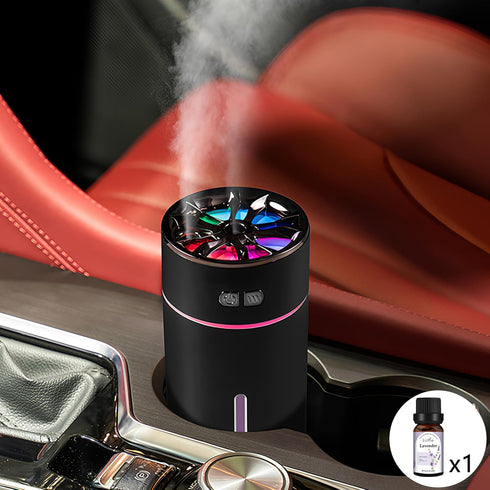Waterless Car Diffuser for Essential Oils, 300ml Dual Nozzle Battery Powered Humidifier,Smart Car Air Freshener Diffuser with Colorful Lights and ...