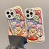 Compatible with iPhone 14 Pro Cute Case, TPU Leather Phone Emboss Cartoon case Soft Rubber Shockproof Protective for iPhone 14 Pro Case Cover for ...