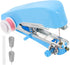 Blue Handheld Sewing Machine, Portable Mini Manual Sewing Machine Handy Needlework Tool Mini Sewer Machine Hand Stitcher Sewing Machine Beginner S...