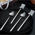 Fruit Dessert Shovel Spoons Set 4PCS, 6.8 inch Stainless Steel Mixed Dinner Teaspoon Spoons for Dessert Coffee Tea Ice Cream Fruit Cake for Home K...