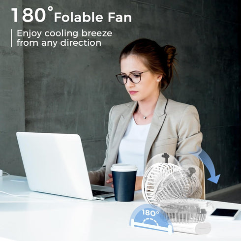 COMLIFE Portable Handheld Misting Fan, 3000mAh Rechargeable Battery Operated Spray Water Mist Fan, Foldable Mini Personal Fan for Travel, Makeup, ...