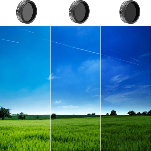 Neewer DJI Mavic Air Lens Filter Kit - 3 Pieces Pro Neutral Density Filters ND4, ND8, ND16 Filter, Made of Multi Coated Waterproof Aluminum Alloy ...