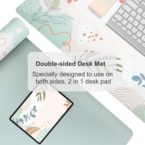 Abstract Boho Large Mouse Pad, Waterproof Green pink Desk Mat, Double Sided Computer Gaming Mouse Pad, XXL Full Desk Mousepad Non Slip Writing Pad...