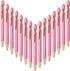 Aozora 15 Pieces Retractable Ballpoint Pens Black Ink 1.0 mm with Stylus Tip Touch School Office Decor Supplies Pretty Aesthetic Pens (Pink&Gold)...