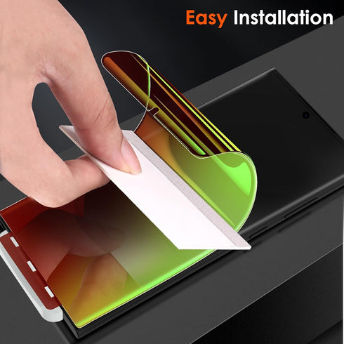 LYWHL 2 Pack for Samsung Galaxy S23 Ultra Privacy Screen Protector, Gradient Colorful Anti-Blue Light Anti-Spy Full Adhesive Flexible Film, Compat...