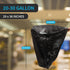 Black Trash Bag, Heavy Duty 20-30 Gallon Bag for Kitchen and Bathroom, Unscented, 1.5 Mil, Commercial Coreless Rolls, Can Liner 29 x 36, Office/In...