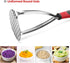 Joyoldelf Heavy Duty Potato Masher, Stainless Steel Integrated Masher Kitchen Tool & Food Masher/Potato Smasher with Non-slip Handle, Perfect for ...