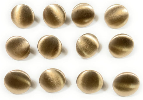 12 Matte Gold Buttons ' for, Blouses, Shirts Etc. (12 Buttons 1/2'' 13mm) Satin Nugget Gold...