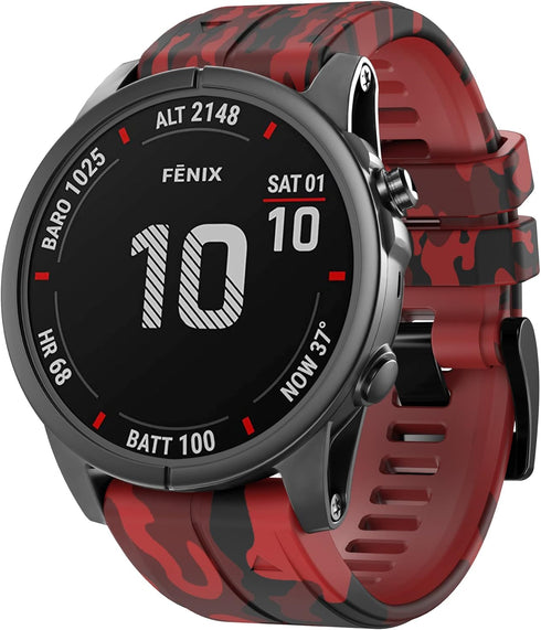 ANCOOL Compatible with Fenix 7X Bands,26mm Silicone Watchbands Replacement for Fenix 5X/Fenix 5X Plus/Fenix 6X/Fenix 6X Pro/Tactix Delta/Descent M...