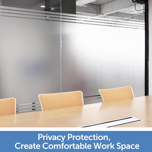 HIDBEA Frosted Window Privacy Film - Non Adhesive Static Cling Glass Stickers Sun UV Blocking Heat Control Door Covering Decals for Home Office, 2...