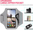 Running Armband with Earphone Bag Cell Phone Armband for iPhone 16 15 Pro 14 Plus 13 11 XR XS, Galaxy S24/S10 Water Resistant Sports Phone Holder ...