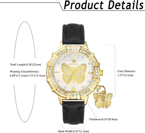 Avaner Women's Wrist Watches, Bohemia Colorful Ladies Watches, Shiny Butterfly Leather Watches...