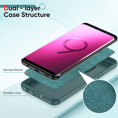 LeYi for Samsung Galaxy S9 Phone Case: Soft Silicone Ultra Slim Shockproof Protective Samsung S9 Phone Case with Anti-Scratch Microfiber Lining, 2...