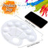 FANDAMEI Oval Paint Palette Tray, Plastic Paint Tray Palette, Painting Palette, Paint Tray Palettes Paint Pallets with Thumb Hole for Adults & Kid...