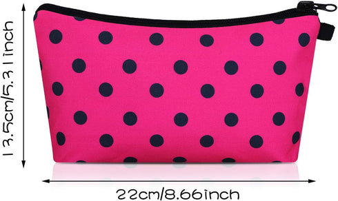 6 Pieces Makeup Bag Toiletry Pouch Waterproof Cosmetic Bag with Zipper Travel Packing Bag 8.7 x 5.3 Inch Small Cosmetic Bag Accessory Organizer fo...